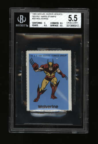 1984 Marvel Super Heroe Secret Wars Stamps WOLVERINE BGS 5.5 w 9.5 9.5  POP 1 - Picture 1 of 1