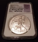 2016 $1 AMERICAN SILVER EAGLE NGC MS70 FIRST DAY OF ISSUE ELIZABETH JONES SIGNED