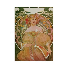 Alphonse Mucha Reverie Vintage Art Print Poster Wall Decor Princess Fairy Flower