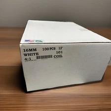 Premium Quality White Plastic Coil Binding Supplies, 16 mm, 12", 100 / box, 16mm