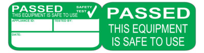 500 PAT Test PASS Kabel Verpackung Aufkleber Vinyl (KEIN PAPIER) 