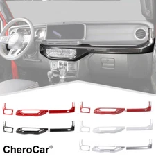 Car Interior Dash Panel Decorative Cover Trim Kit For 2024 Jeep Wrangler JL JT