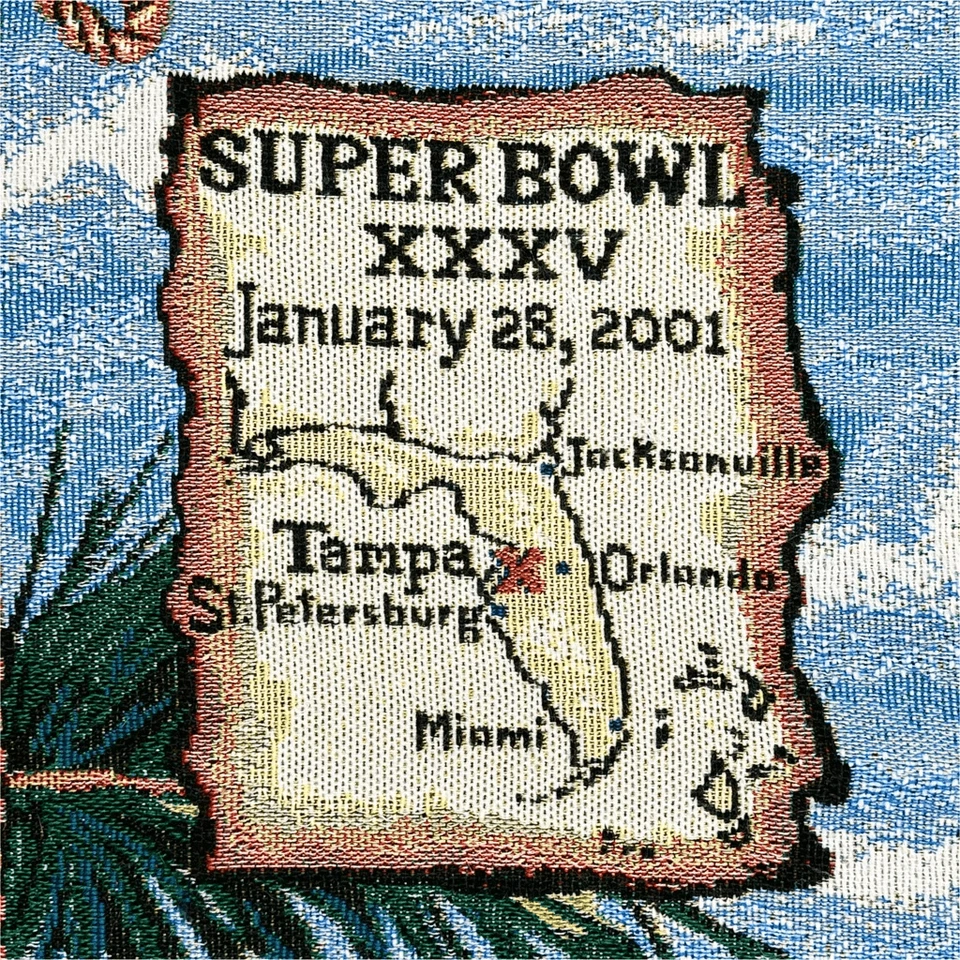 "Manta tapiz vintage The Northwest Company Super Bowl XXXV 42"" X 56""" Foto 2 de 4