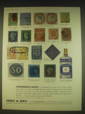 1963 Booth's High & Dry gin Advertisement - Connoisseur's choice