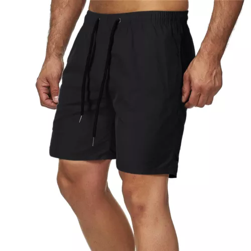 Herren Freizeit Lose Shorts Taschen Kordelzug Einfarbig Strand Basic Shorts - Bild 21 von 64