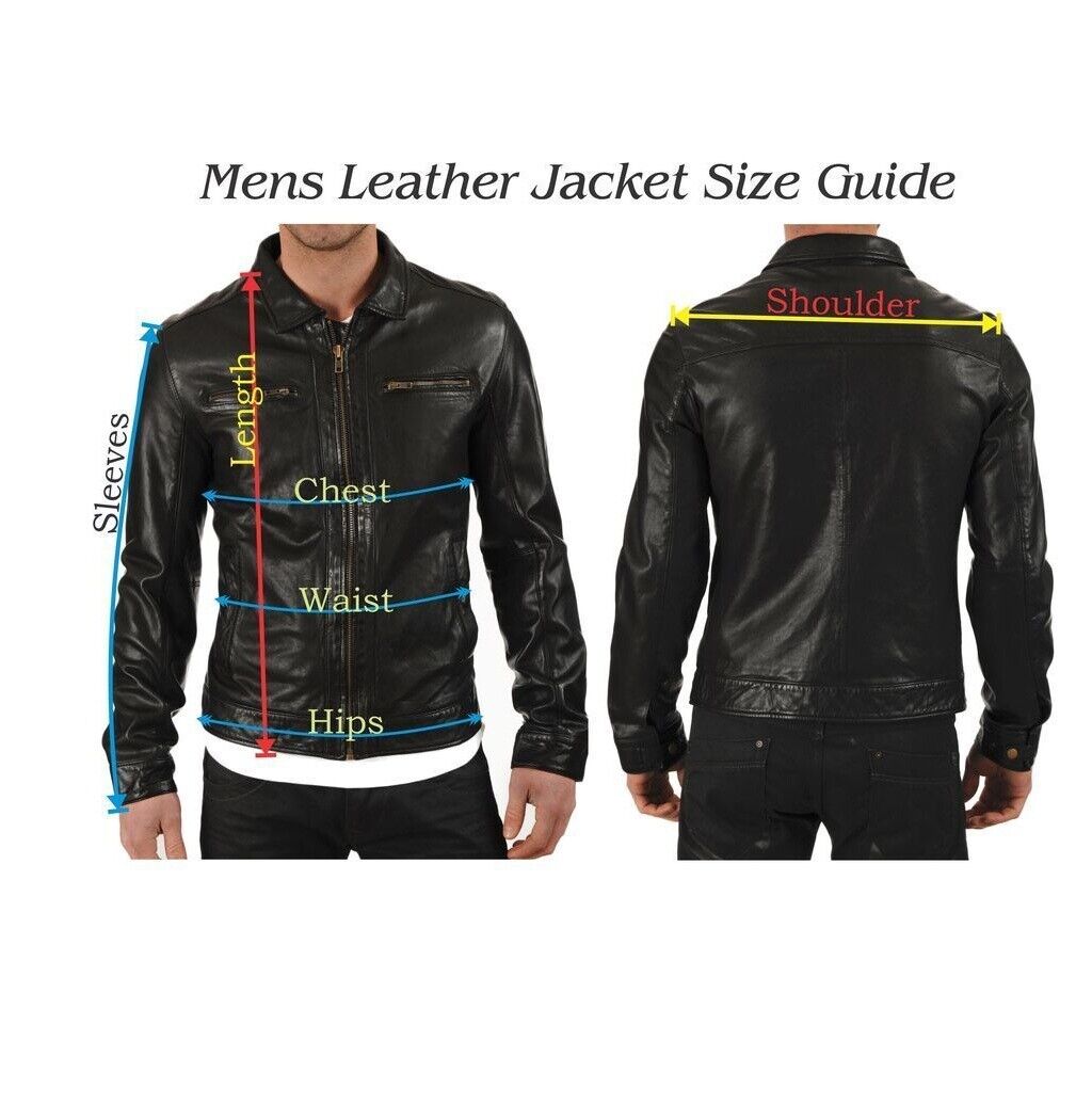 Black Men's Lambskin Leather Jacket Quilted Biker Motorcycle Jacket NFS 180