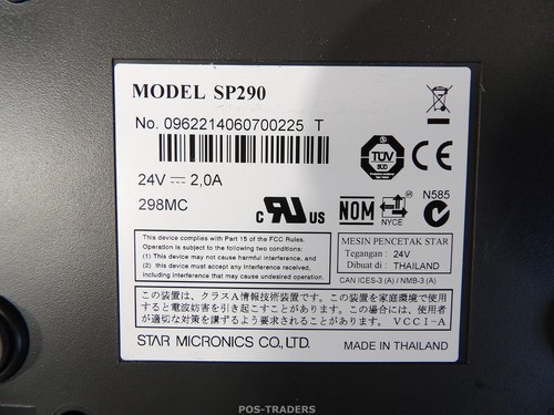 STAR SP298 298MC Impact Dot Matrix Ticket Printer Parallel Black - BAD FEED - 第 9/9 張圖片