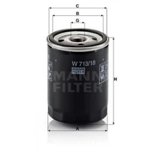 Oil filter Mann filter W713/18 for Opel Kadett E combo Rover