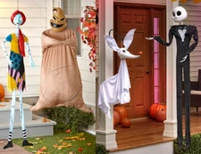 NIGHTMARE BEFORE CHRISTMAS Life Size Poseable Hanging Halloween Porch Decor Prop