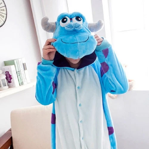 Mens Ladies Fleece Pyjama Pajamas Kigurumi Onsies Adults Animal Costume UK - Picture 33 of 68