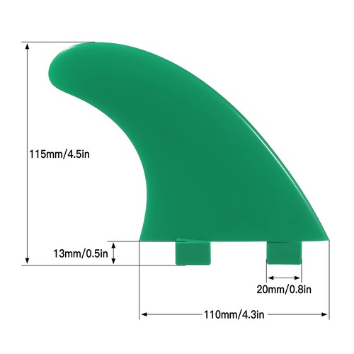 3pcs Surfboard Fins 4.5 Inch G5 Surf Fins  Paddle Board Thruster F8G0 - Picture 8 of 9