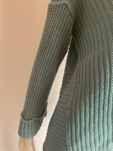SALE Women's Caslon Mint Green Rib Knit V-Neck Sweater, Size XS, Pre-Owned - Picture 4 of 7