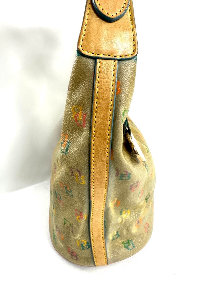 Dooney Bourke Vintage Colorful Logo Coated Canvas Small