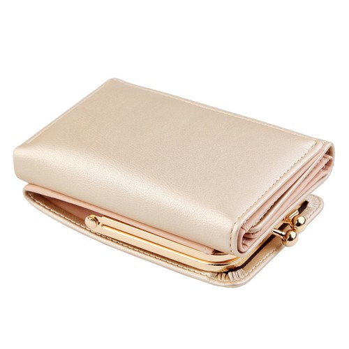 Women Wallet Short Card Holder Women Faux Leather Wallet Solid Color eBay