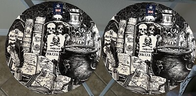 Royal wessex Halloween Dinner Plates set Of 2 witch potion cauldron spell NEW