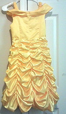Princess Belle Yellow Off Shoulder Layered Costume Dress Little Girl 130