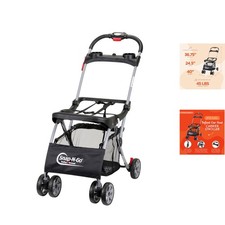 Universal Infant Car Seat Carrier and Stroller Combo with Braking System, Black