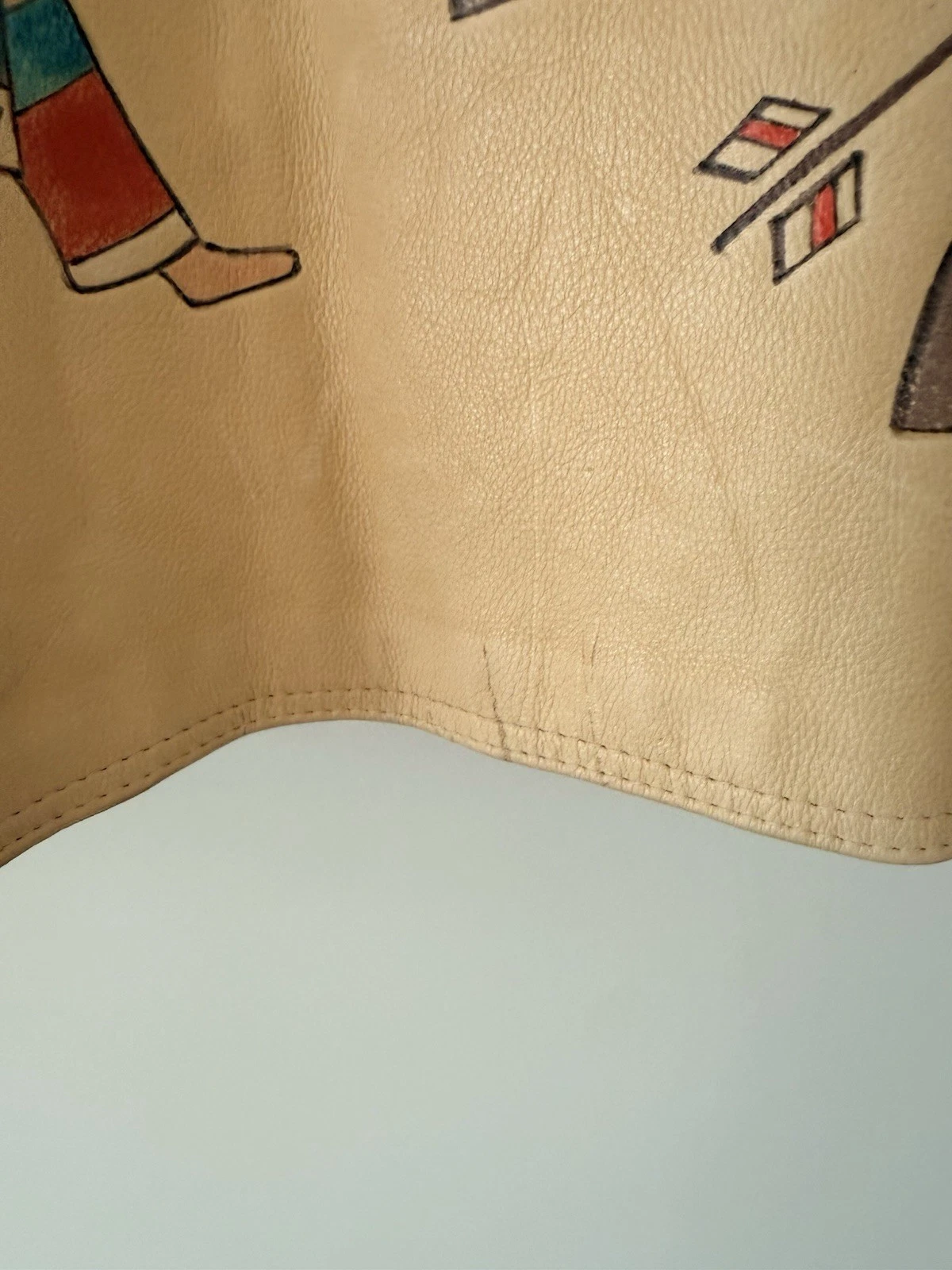 VTG 80s Ralph Lauren Country Hand Painted Leather Jacket Authentic Dry Goods USA image 17