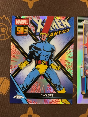 Lotto Topps Chrome Marvel - Cyclops 50 Years, Silver Surfer Icons - Picture 3 of 6