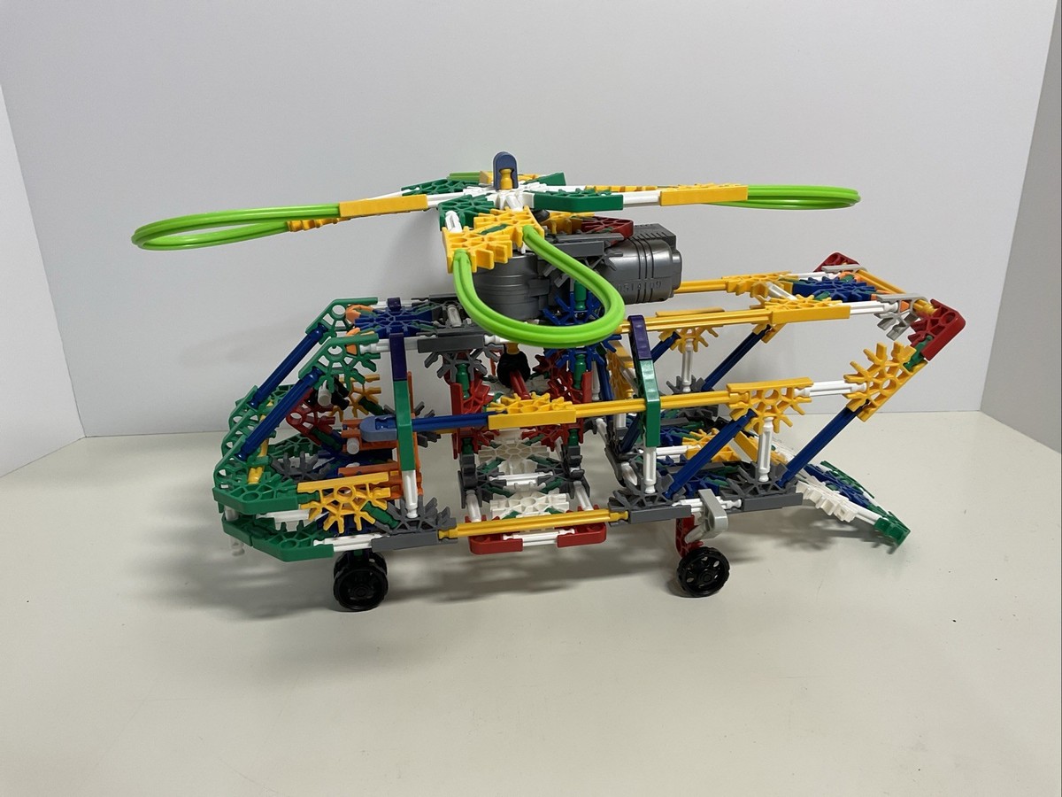 K'NEX Chopper 342pcs Helicopter Building Set Motor 11413 KNEX for