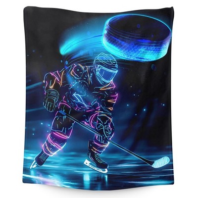 Blanket, Ice Hockey Blankets for Boys 8-12, 50 x 40 Inches Soft Lightweight T...