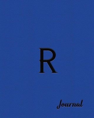 R Journal: Elegant Blue Writing Notebook 8x10 Softcover Leather-Style