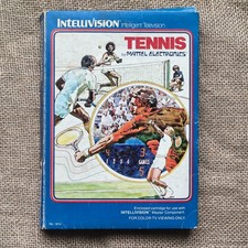 Tennis Mattel Intellivision Spiel 1980 - komplett in Box CIB Overlays Handbuch UK