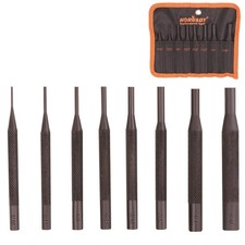 Durable Pin Punch Set with Nylon Carrying Pouch - Perfect for Small Repairs