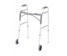 Drive Medical PreserveTech Deluxe Two Button Folding Walker with 5-in Wheels