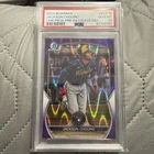 PSA 10 2023 Bowman Chrome #BCP76 Jackson Chourio Purple Raywave Refractor /250