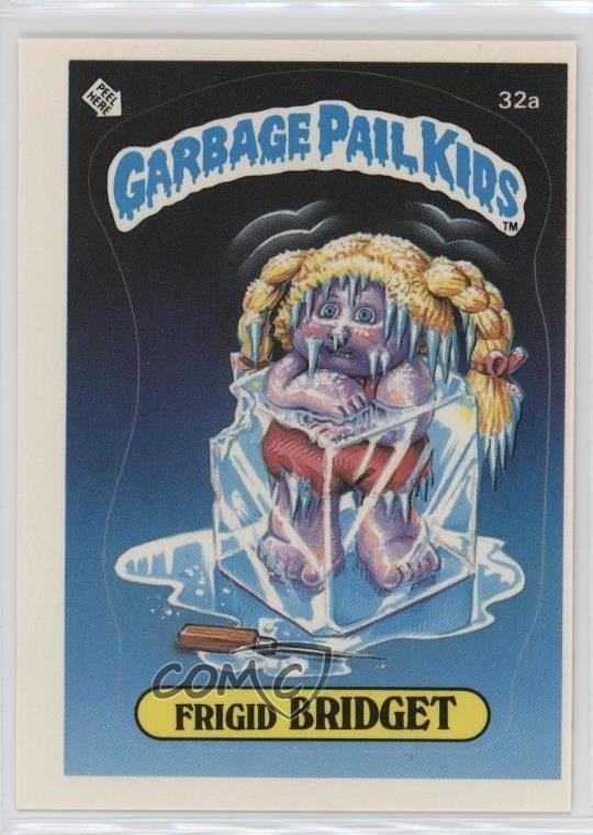 1985 Topps Garbage Pail Kids Series 1 Frigid Bridget (One Star Back) #32a 16z1
