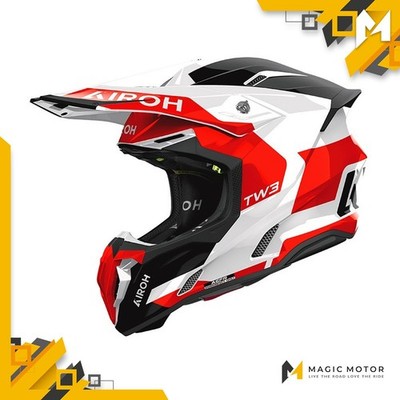 Airoh Motorradhelm Offroad TWIST 3 XL SCHICK Weiss