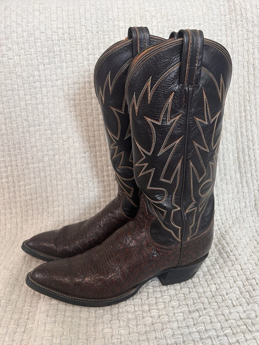 Bottes Western Femme Tony Lama Cuir Marron – Vintage USA Taille 6