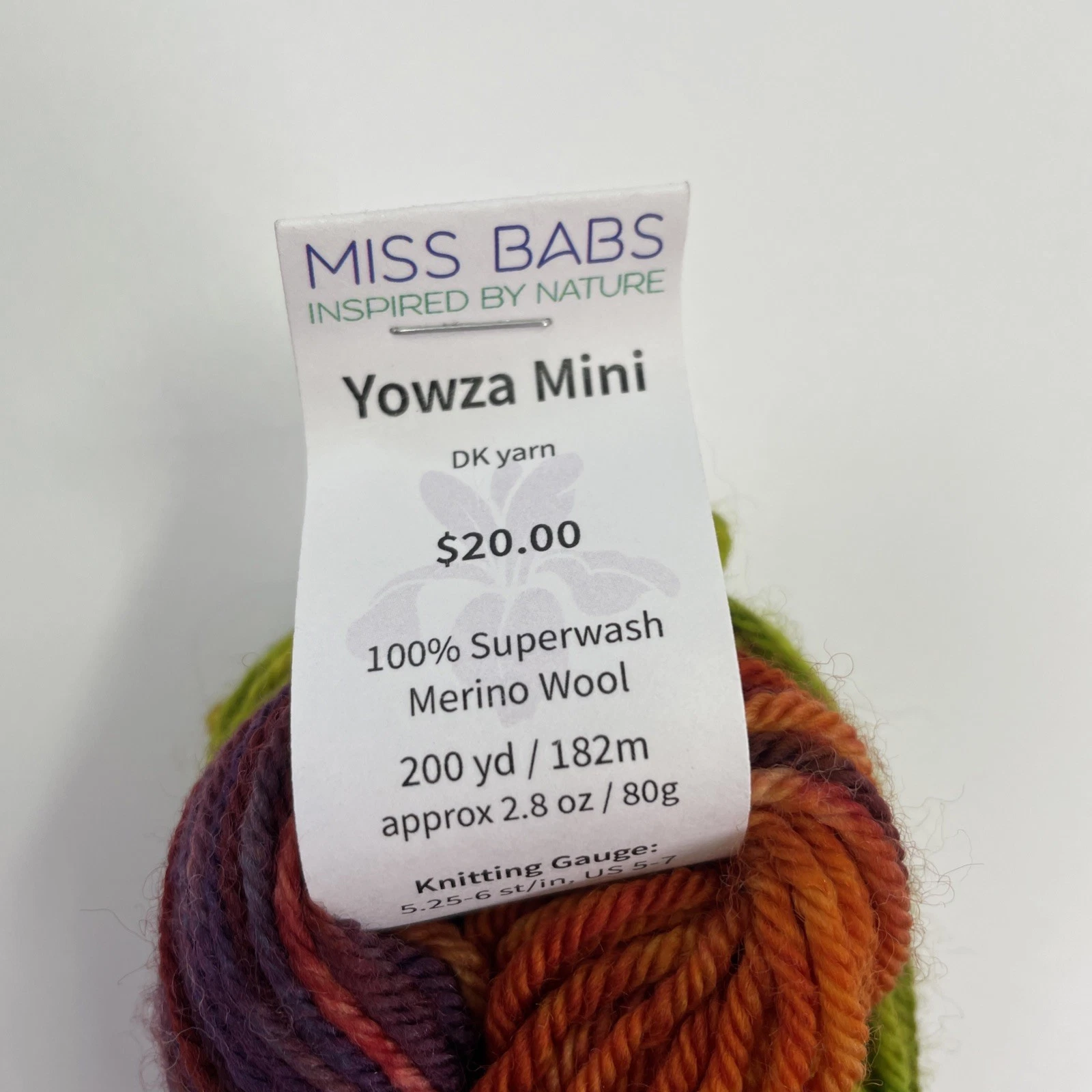 Miss Babs Hand Dyed Yarn Yowza Mini 200yd DK Weight SW Merino 2023 BIRTHDAY GIFT - product detail image 5