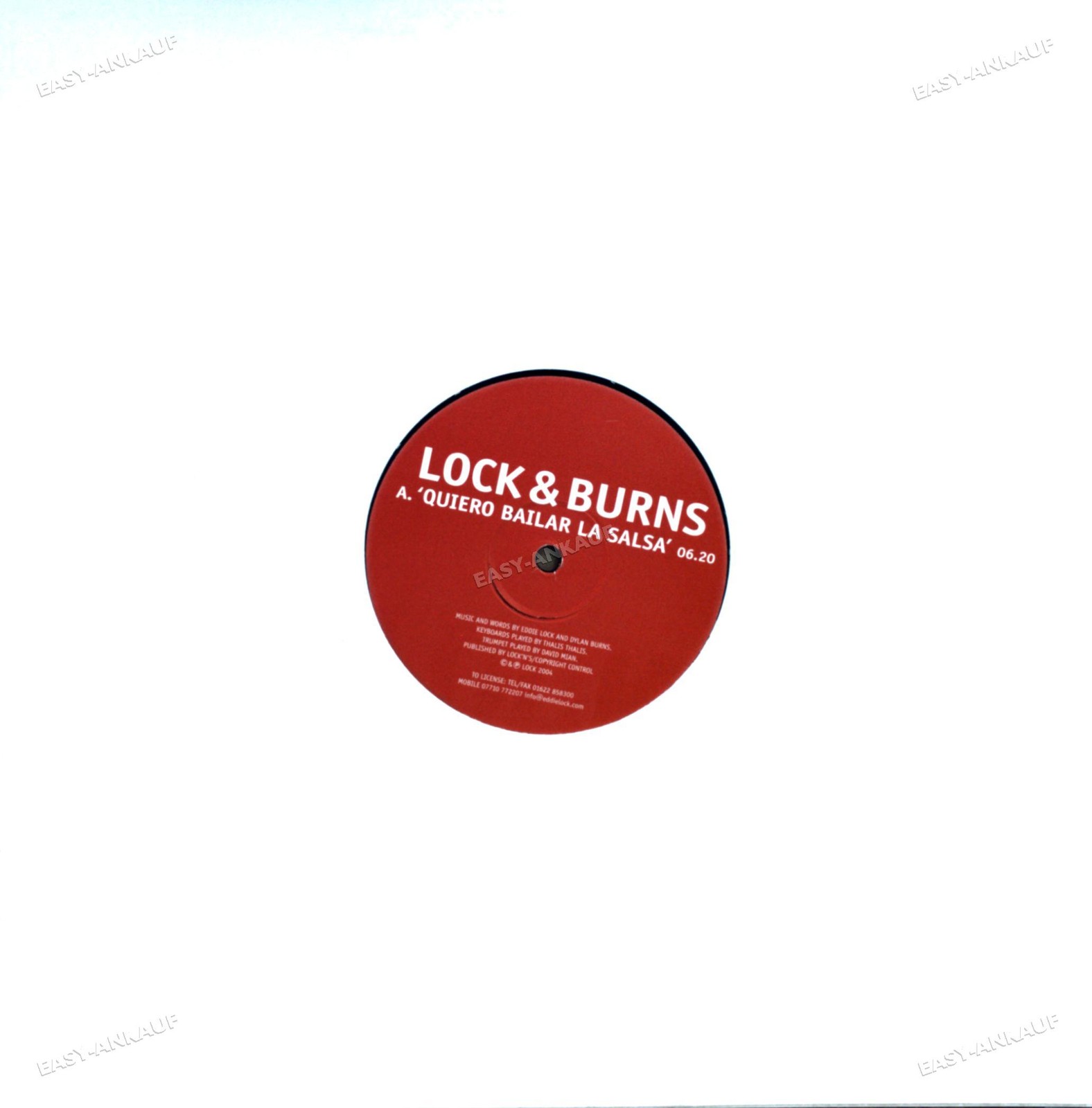 Lock & Burns - Quiero Bailar La Salsa Maxi (VG+) '