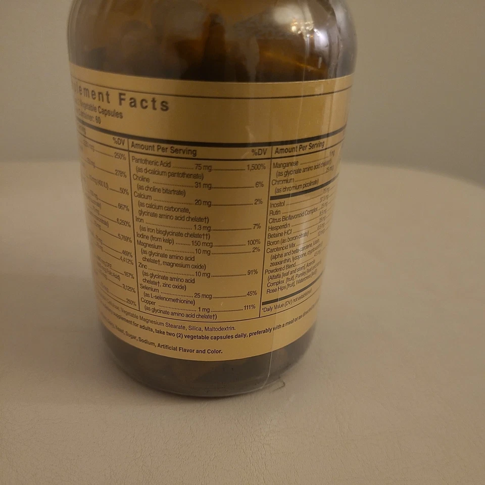 Formula VM-75 Cápsulas Vegetales 120 V Cápsulas Por Solgar (Exp 08/2026) Foto 3 de 4