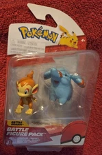 Pokemon Battle Chimchar and Phanpy 2 piece Set Action Figure Pack (B-3) NIB
