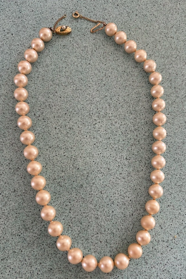 Edles Perlen Collier Perlenkette 925 Silber Vergoldet, Schmuck, 43 cm - Bild 1 von 4