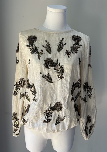 Seen Worn Kept Embellished top Anthropologie S