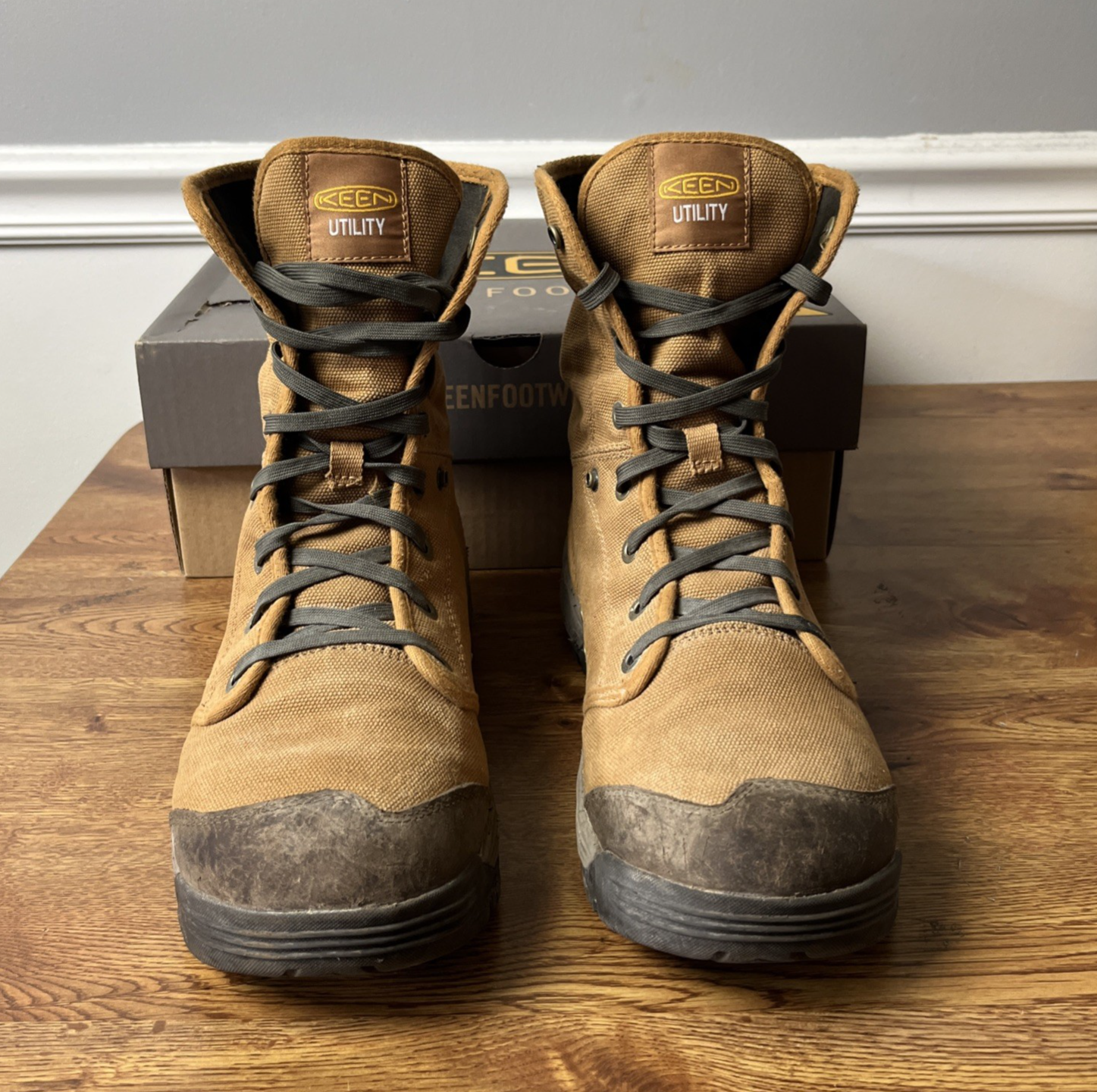 Stivali da lavoro KEEN Utility da uomo Roswell punta media composita in tela misura 10 5 EE larghi