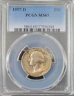 1957-D Washington Quarter 25C PCGS Certified MS65