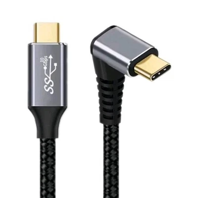 USB-C Kabel Typ-C 3.2 Datenkabel 90° Winkel 100W Schnellladekabel Laptop Monitor - Bild 1 von 4
