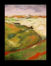 IMPRESSIONIST Landscape Hills Sky= Original OIL PAINTING = Cathy Peterson = 2012