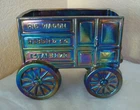 Fenton Iridescent Carnival Art Glass Pie Wagon Candy Box no Lid