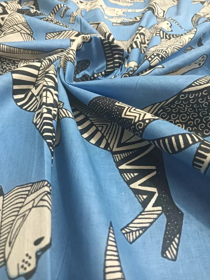 25 Yard Indian Cotton Handmade Print Fabric Sanganeri Hand Block Printed Fabric - Image 4 of 4