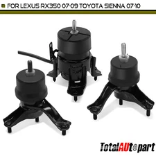 3Pcs Engine Motor & Auto. Trans. Mount for Toyota Sienna 2007-2010 Lexus RX350
