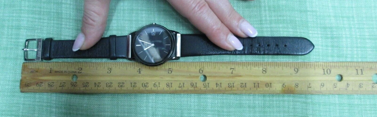 Citizen eco drive 2025 genuine leather