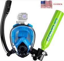 Mini Scuba Tank 0.5L 3000 Psi Mini Diving Tank Oxygen Cylinder Snorkel Mask