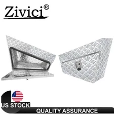 24"x10"x17" Pair Aluminium Toolbox Under Tray Under Body Ute Truck Tool Box L+R