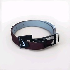Image of NIKE MENS PERFORATED TEXTURE REVERSIBLE BELT BROWN/GRAY Large 38-40 NWT Golf